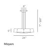 Marimba suspension LED moyen dimensions