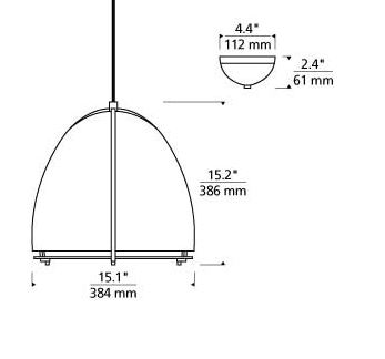 Paravo techlighting suspendu dimensions