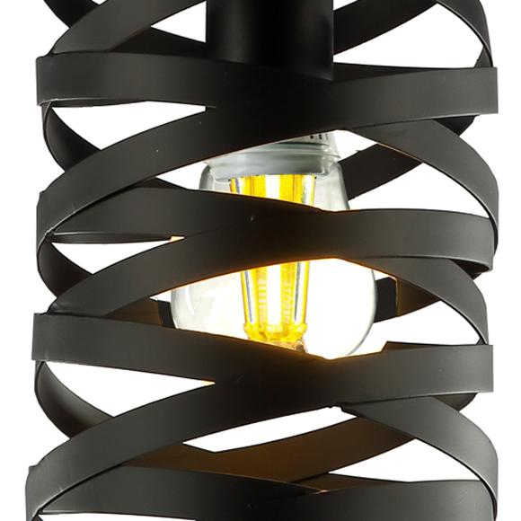 Ribbon mini suspendu noir Maison Du Luminaire