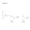 Tolomeo Off Center Suspension 12 po Artemide Lighting Dimensions
