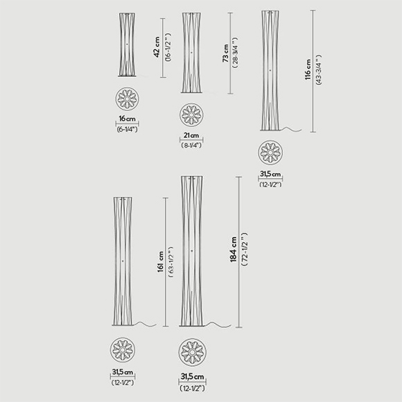 Bach lampe de plancher Slamp dimensions