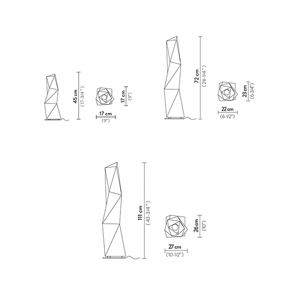 Diamond lampe de plancher et de table Slamp