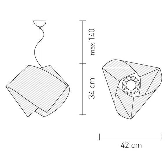 Gemmy luminaire suspendu Slamp dimensions