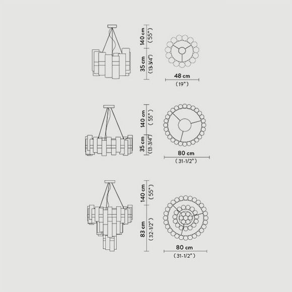 La Lollo luminaire suspendu Slamp dimensions