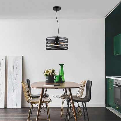 Ribbon suspendu noir Maison Du Luminaire