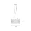 Ribbon suspendu noir dimensions Maison Du Luminaire