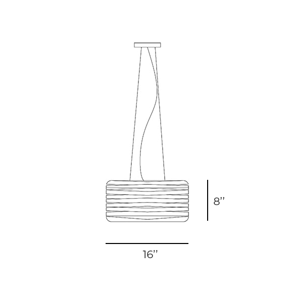 Ribbon suspendu noir dimensions Maison Du Luminaire