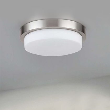 Derby plafonnier verre et stainless