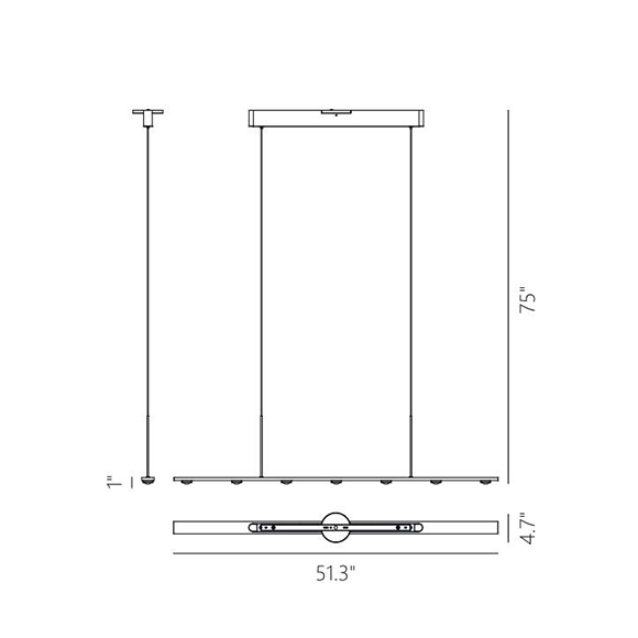 Aurora suspension lineaire dimensions