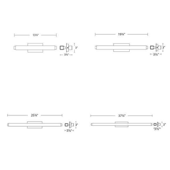 Mini vogue applique murale led pour salle de bain