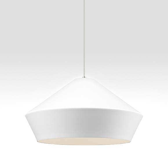 brummel suspension techlighting blanche Brummel est un luminaire suspendu au design modern mid-century avec des lignes de style contemporain, c'est l'équilibre parfait entres les deux époques.