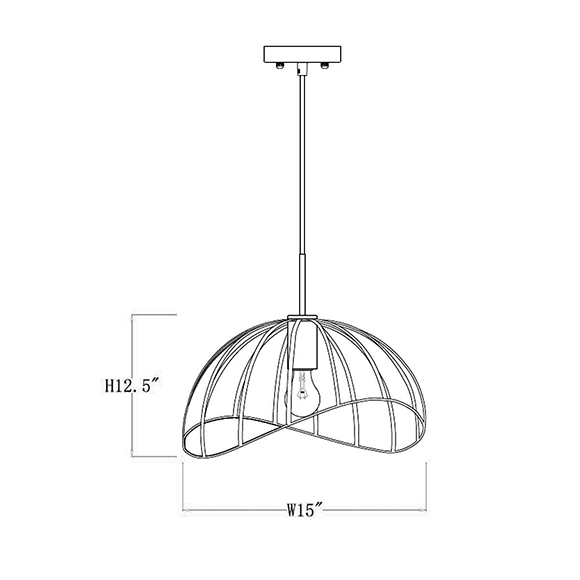 Corsica suspension noire dimensions