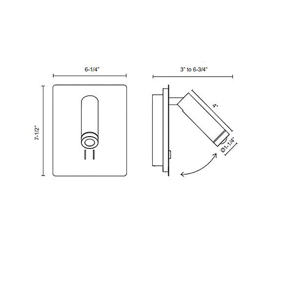 Dorchester lampe murale de chevet DEL