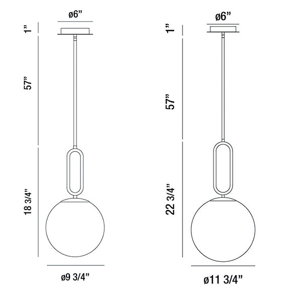 Prospect mini suspendu verre soufflé