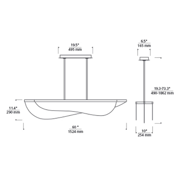Nyra Suspension Linéaire LED