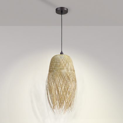 suspension marooner abat-jour en bambou