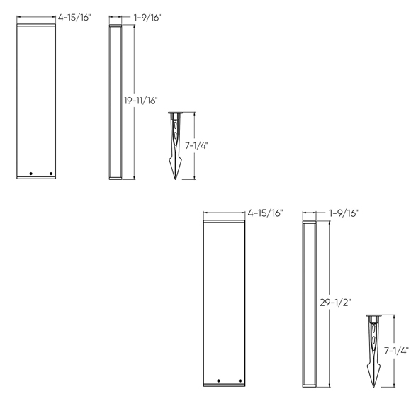 Column Bollard DEL éclairage paysager