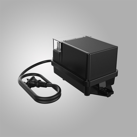 Transformateur extérieur basse tension de 60W avec minuterie et capteur photocellule, 120V AC à 12VAC, résistants aux intempéries.